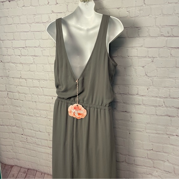 Show Me Your MuMu NEW Gray Sleeveless Kendall Maxi Bridesmaid dress Sz Medium - Picture 7 of 13